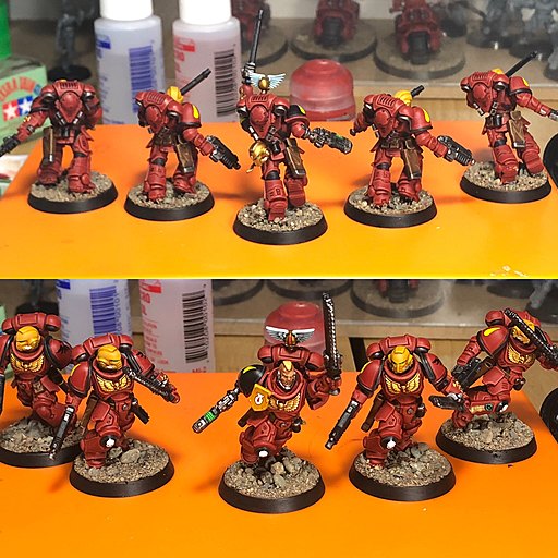 Blood Angels Assault Intercessors by OrgunUK | Paint Pad