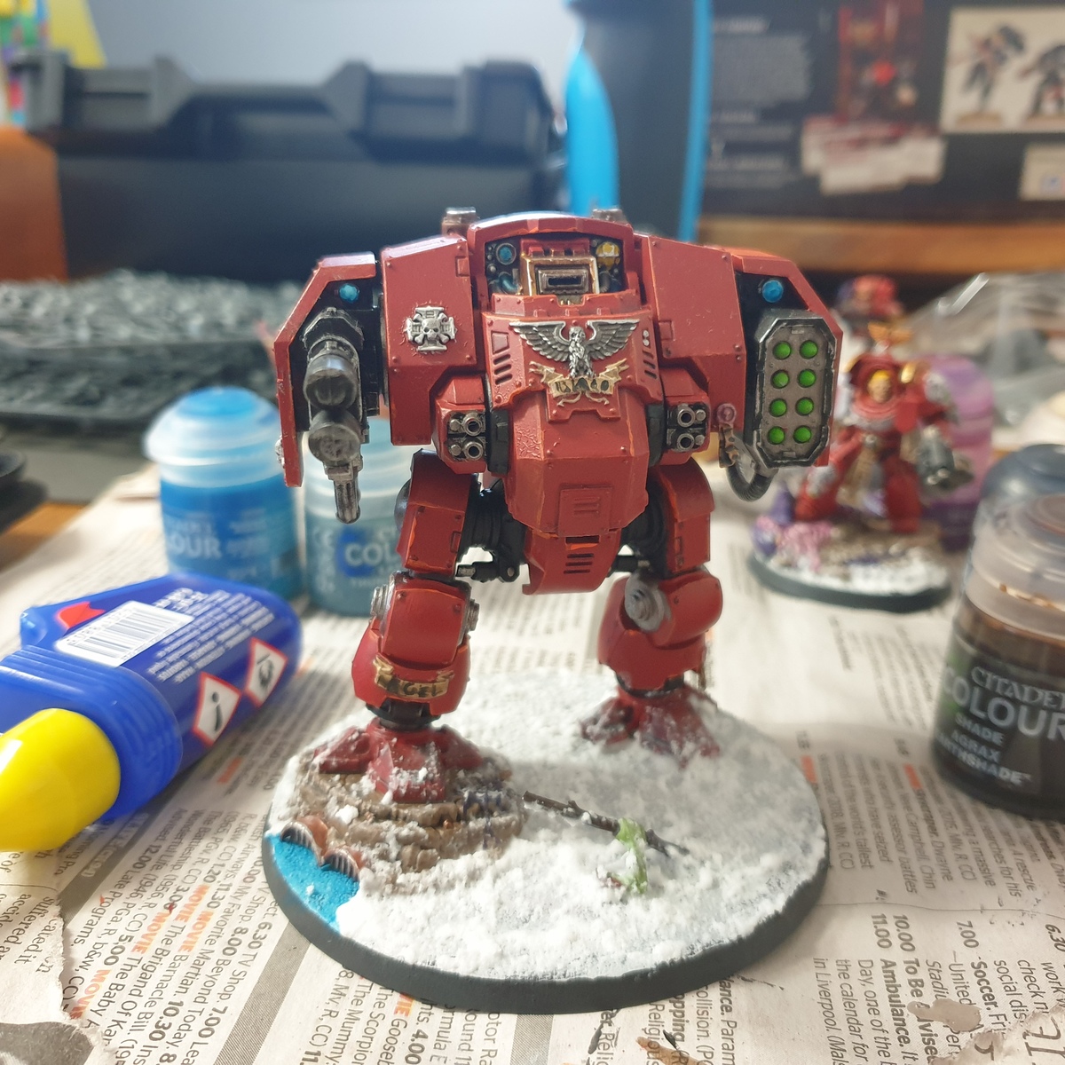 How to paint blood angels Ballistus dreadnought 