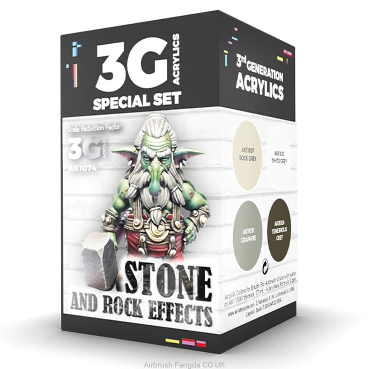 AK Interactive Wargame color set. Stone and rock effects