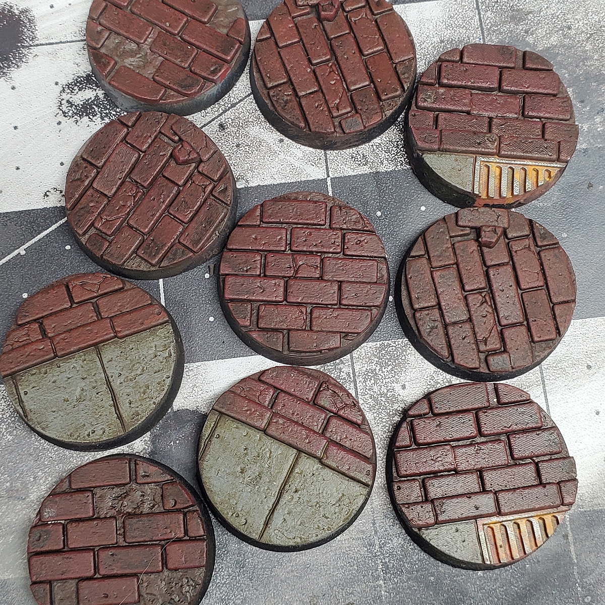 Red brick bases